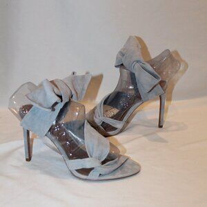 NEW WOMEN'S‎ BCBGMAXAZARIA ANKLE TIE EMMA SUEDE SANDALS GRAY $298